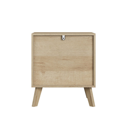Medieval Double Drawer Bedside Table