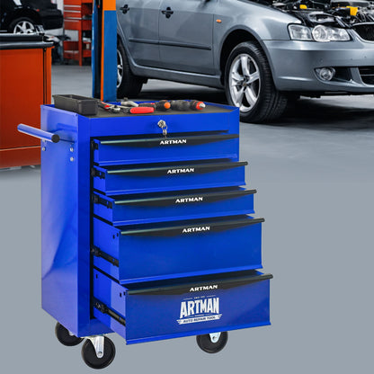 Rolling Metal Tool Chest With Drawers, Steel Storage Cabinet With Ball Bearing Slides