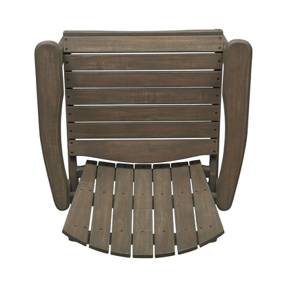 Outdoor Weather Resistant Acacia Wood Adirondack Dining Chairs (Set of 2)