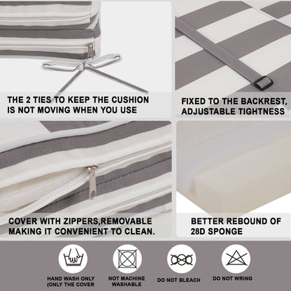 Outdoor Lounge Chair Cushion Replacement Patio Funiture Seat Cushion Chaise Lounge Cushion