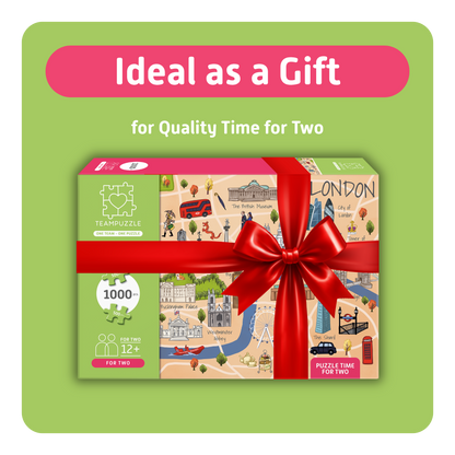 TEAMPUZZLE FOR TWO: London – 1,000-Piece Couple's Jigsaw Puzzle – Includes Scan & Explore – Ages 12+