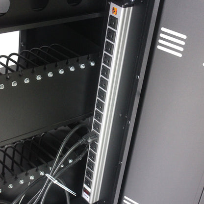 Mobile Charging Cart And Cabinet For Tablets Laptops 30 Device With Combination Lock