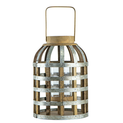 Decorative Lantern With Handle, Wooden Lantern For Indoor Outdoor, Home Garden Wedding