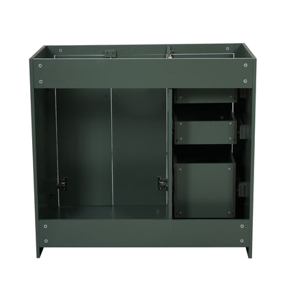 Retro Style Bathroom Vanity, 3 Drawers & Soft Closing Doors