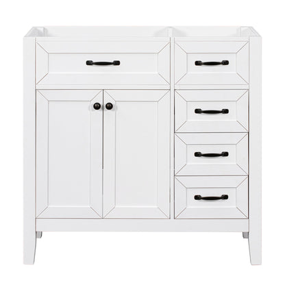 Modern Bathroom Vanity Base Only, 2 Doors And 3 Drawers