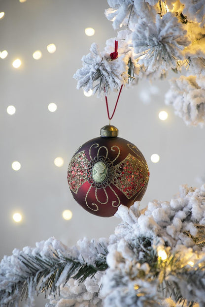 Decorative Hanging Ball Christmas Tree Ornaments For Holiday Decorations (Set of 6)
