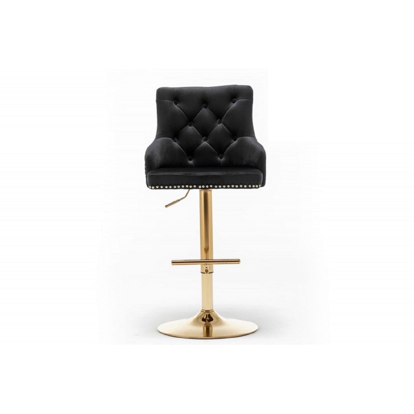 Adjustable Swivel Bar Stool With Nailhead Trim (Set of 2)