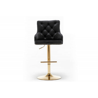 Adjustable Swivel Bar Stool With Nailhead Trim (Set of 2)