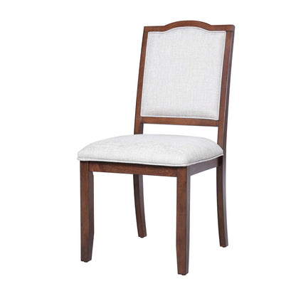 6 Piece Extendable Dining Table Set, Wood Table With Removable Leaf, 4 Upholstered Chairs And Bench - Cherry