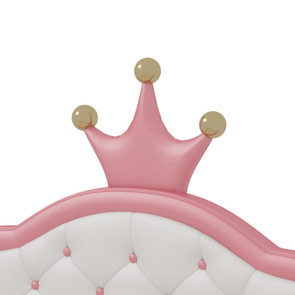 Lovely Crown Fantasy Princess Bed With Tufted Headboard