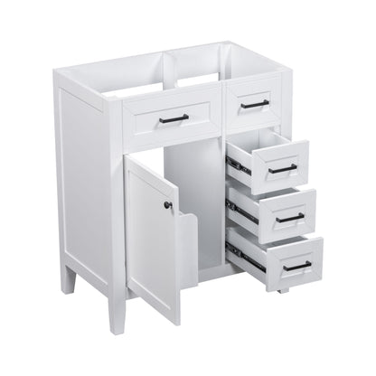 Modern Bathroom Vanity Base Only With Drawers, Freestanding Design