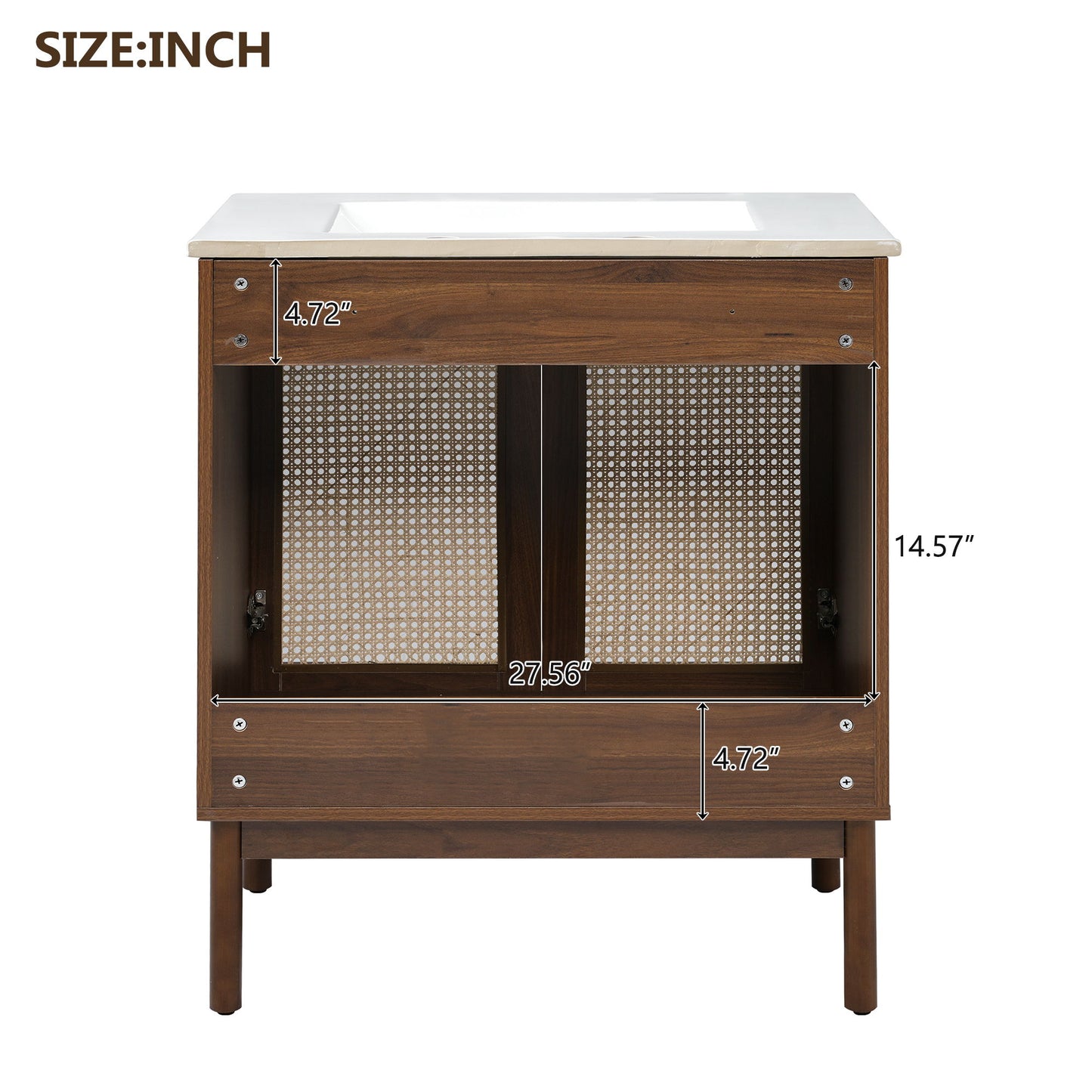 Bathroom Vanity Cabinet With Doors, Soft Close Design