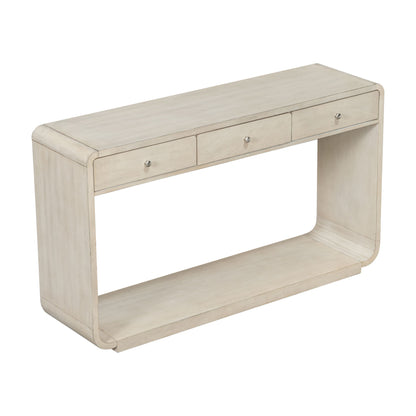 Console Table With 3 Drawers And Display Shelf