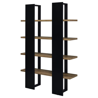 Mystrene - 4 Shelf Bookcase With Open Shelving Design - Black