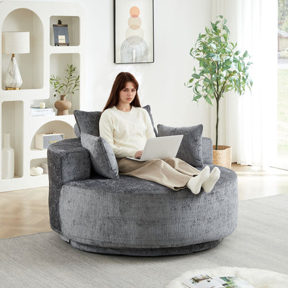 Swivel Chair With Rotating Base For Living Room