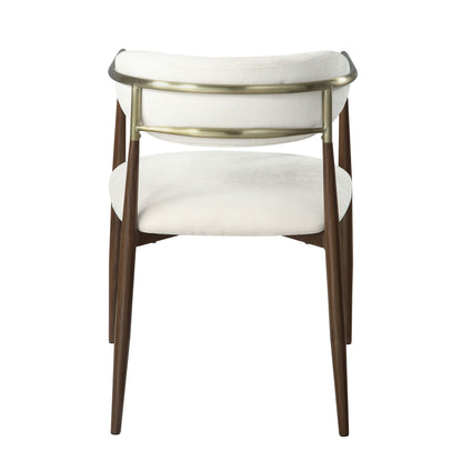 Clayten - Arm Chair (Set of 2) - Brown Oak / Off White