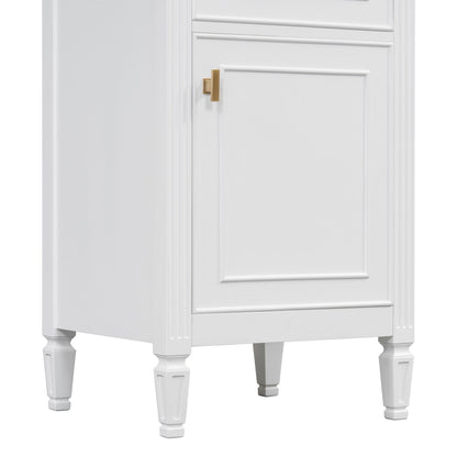 Bathroom Vanity With Sink, Adjustable Shelf, Tilt-Out Drawer