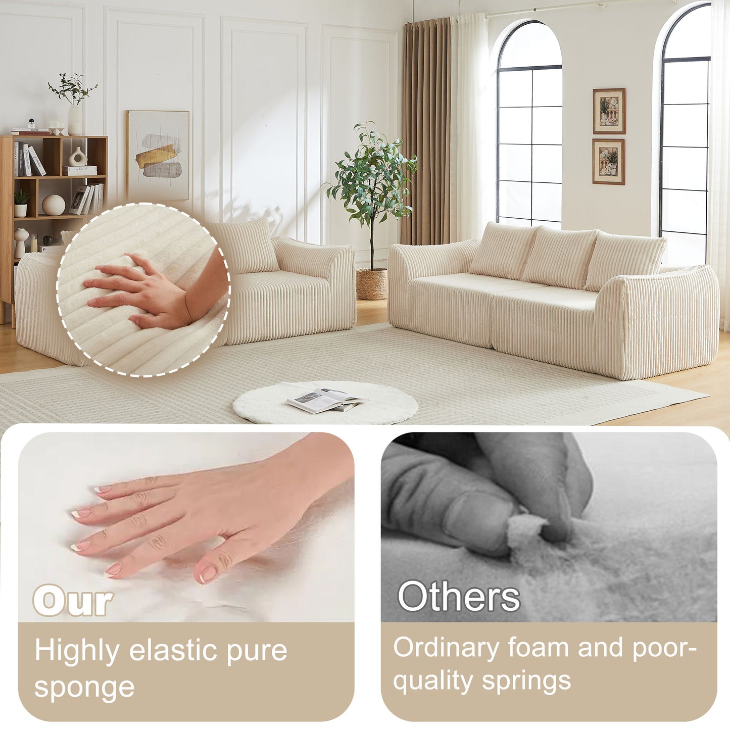 Minimalist Set With Curved Lines & Gently Sloped Backrest