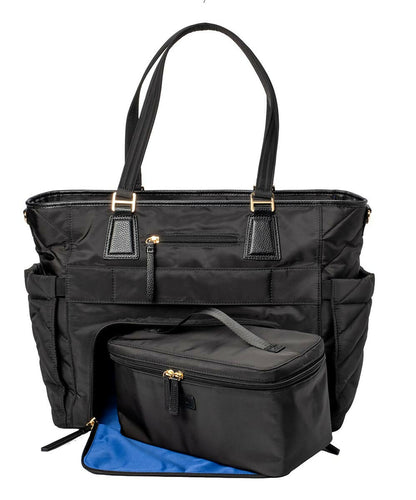 MinkeeBlue Puffer Ella Tote with Lunch & Shoe Bag