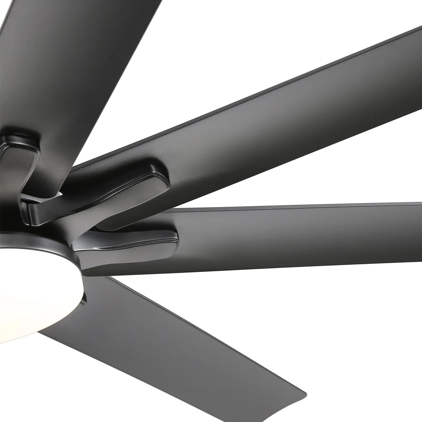 Ceiling Fan With Dimmable LED Light, 8 Blades, Smart Remote Control, Reversible DC Motor For Home Office And Living Spaces - Matte Black