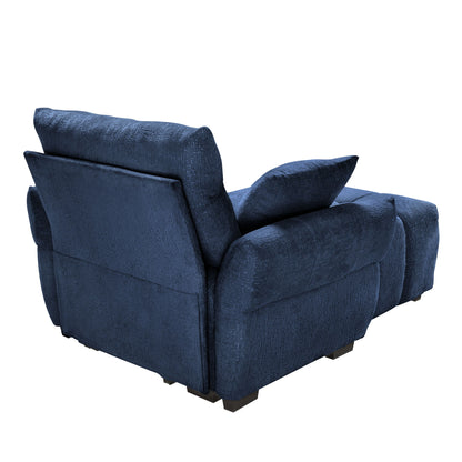 Ergonomic Single Seater Sofa With Ottoman, High Resilience Support Cushions
