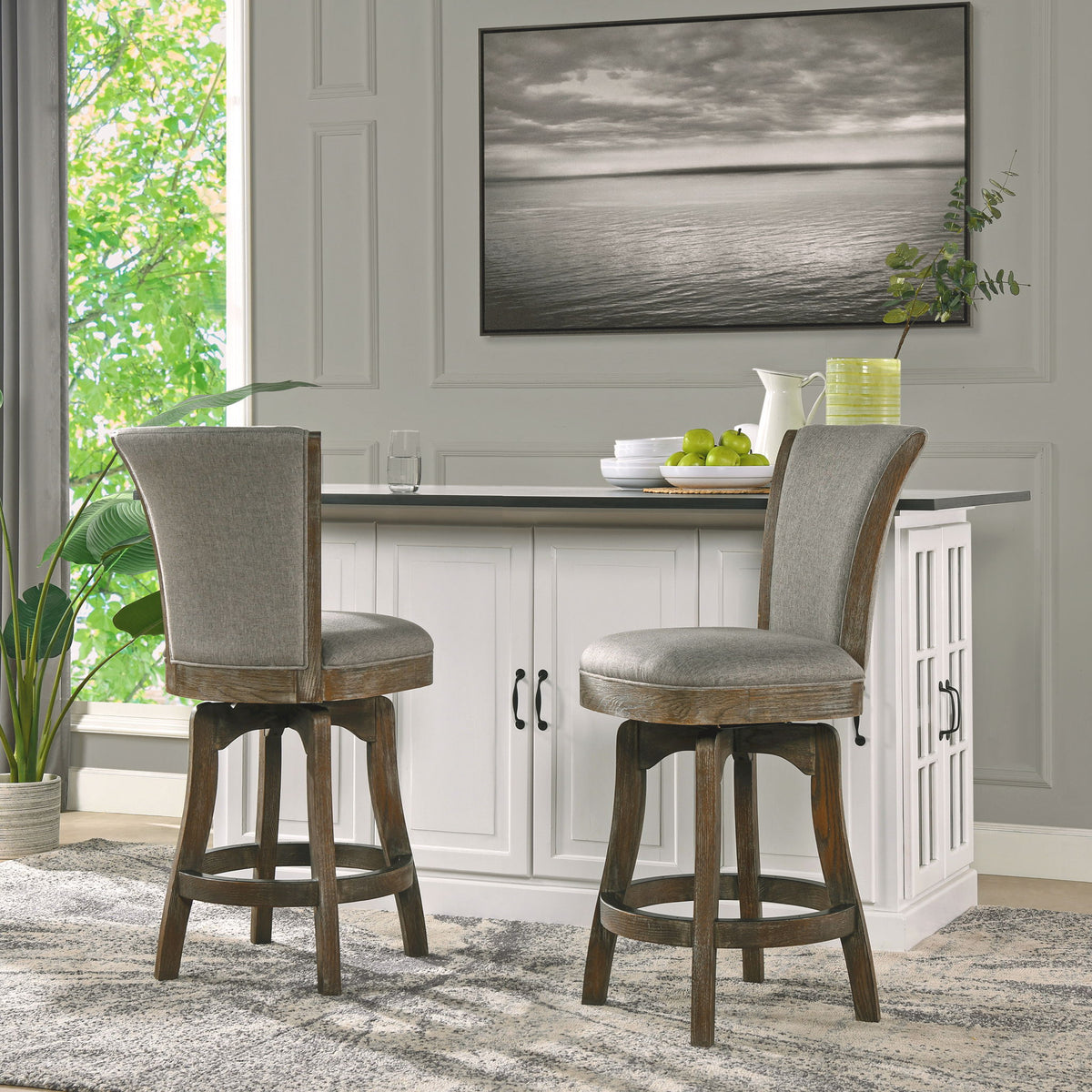 Henry - Armless Swivel Counter Height Bar Stool
