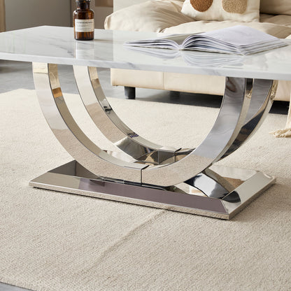 Rectangular Coffee Table With Base