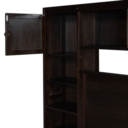Bed With All In One Cabinet, Shelf And Sockets