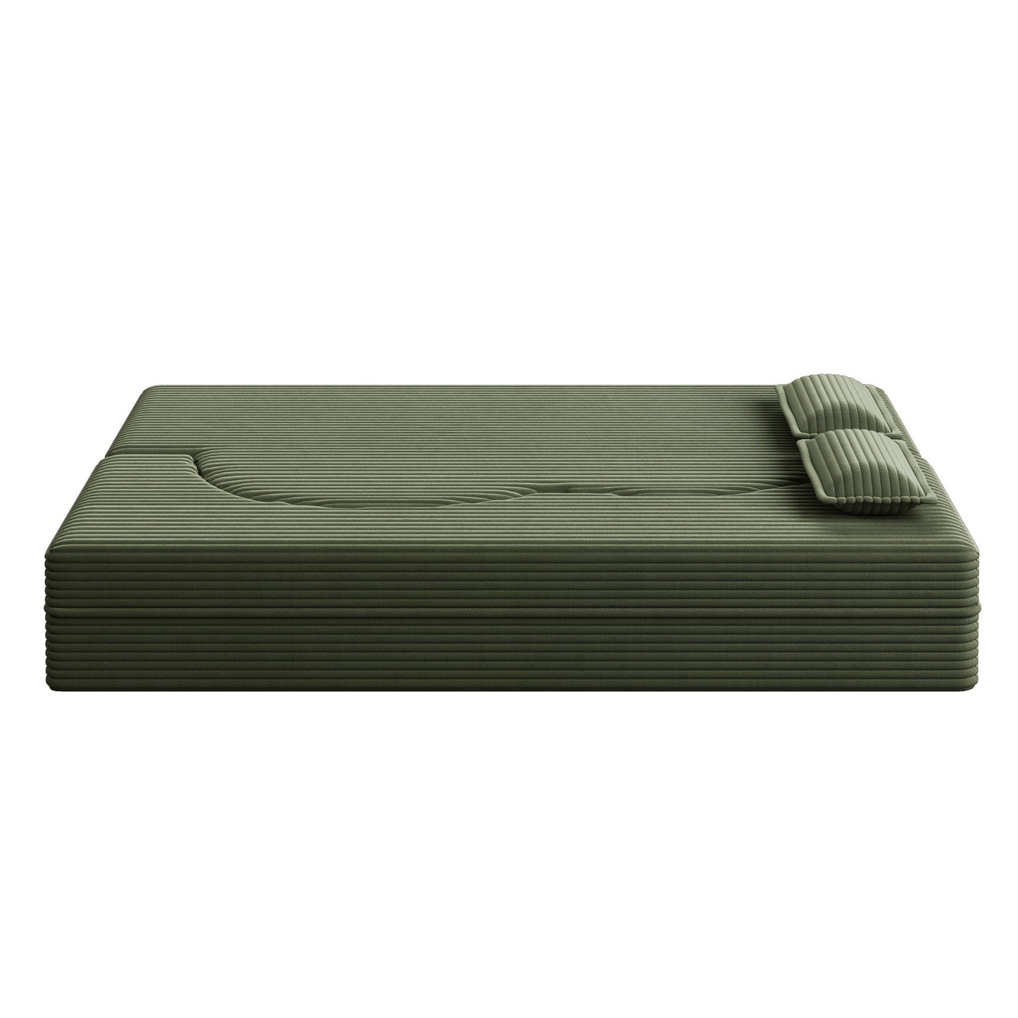 Convertible Foam-Filled Sleeper Sofa Bed With 2 Pillows