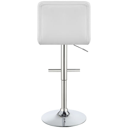Lenny - Upholstered Adjustable Bar Stool (Set of 2) - White