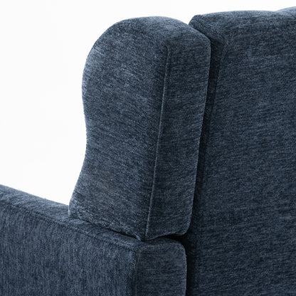 Modern Accent Chair, Arm Chairs For Living Room, Upholstered Mordern Armchair, Comfy Soft Padded Lounge Chair In Small Space, Bedroom, With Pillow, Solid Wood Leg