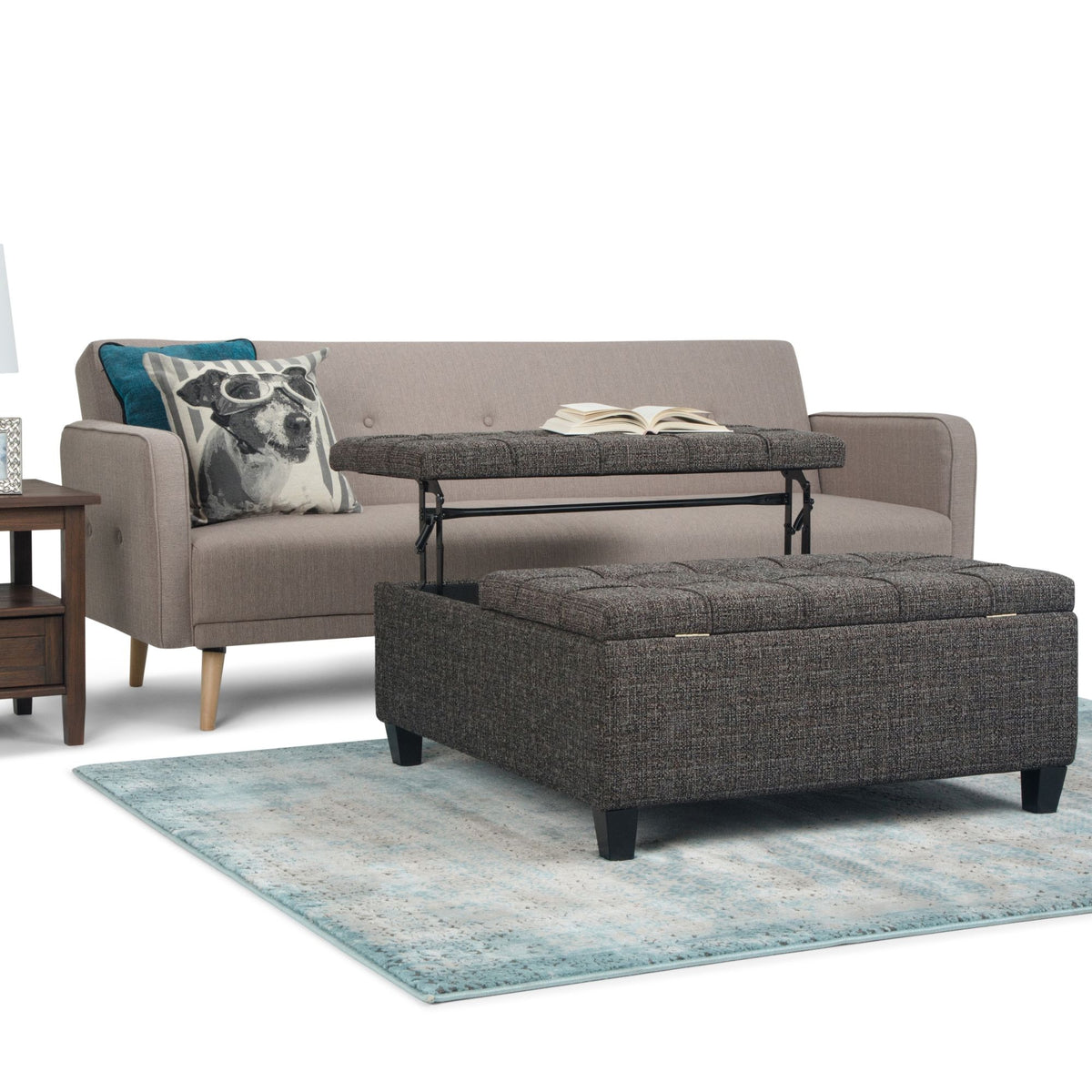 Harrison - Upholstered Coffee Table Storage Ottoman