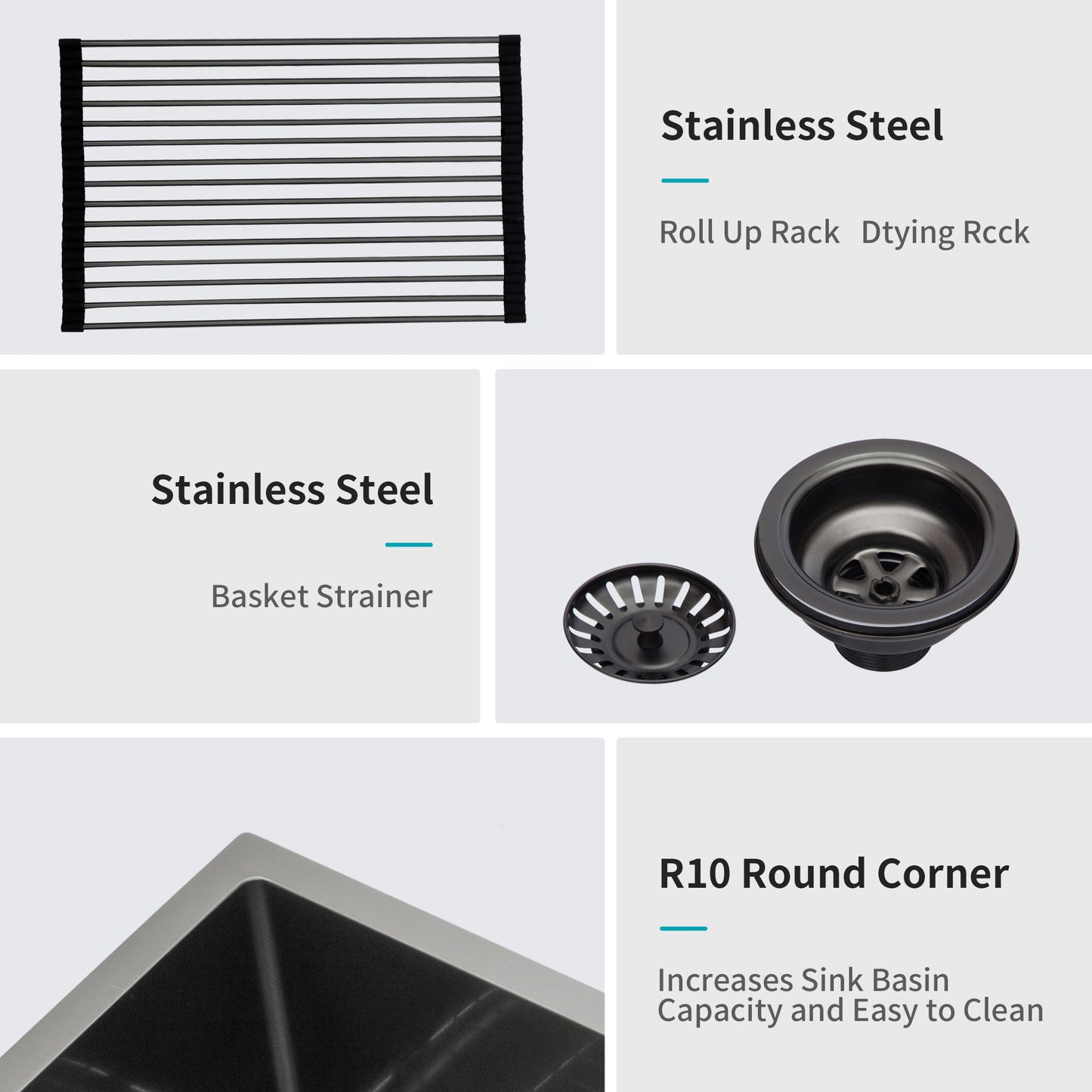 Undermount Kitchen Sink 16 Gauge Stainless Steel
