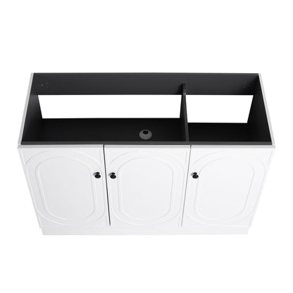 Contemporary Freestanding Bathroom Vanity With Resin Sink & Soft-Close Cabinet Doors
