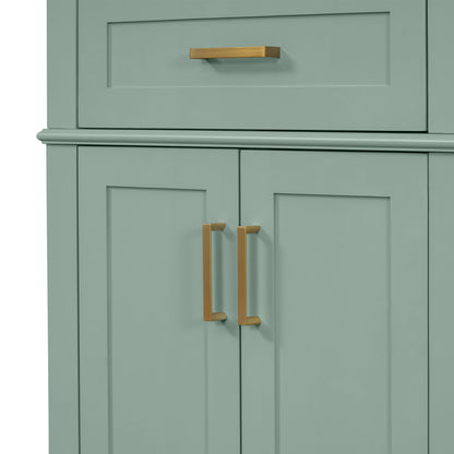 Bathroom Vanity With Sink, Soft Close Doors, 4 Storage Drawers