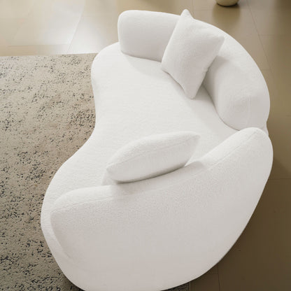 Modern Curved Loveseat