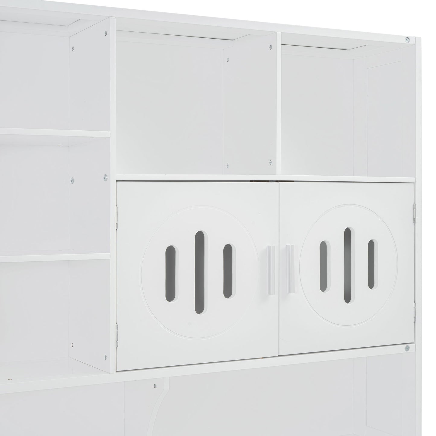 Daybed With All-In-One Cabinet And Shelf