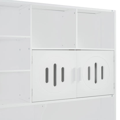 Daybed With All-In-One Cabinet And Shelf