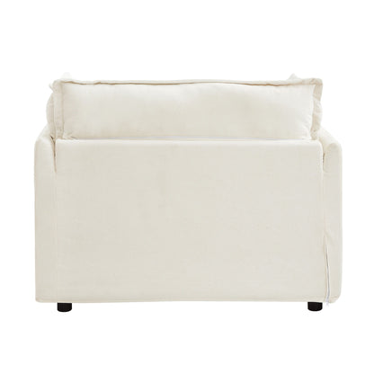 Modern Armchair Sofa With Movable Ottoman