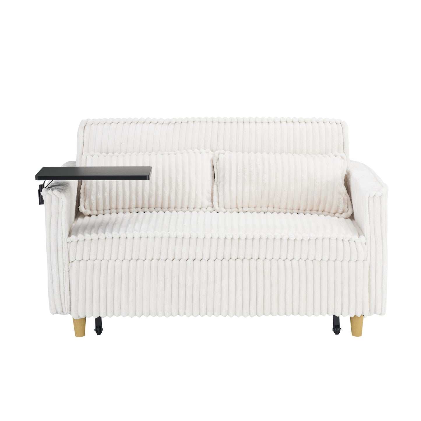 Pull Out Sofa With Movable Tabletop And USB Ports