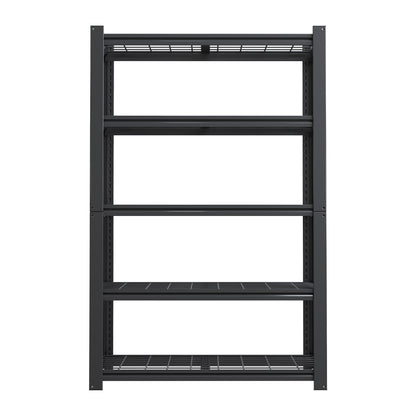 Heavy Duty 5 Tier Adjustable Metal Mesh Storage Rack With 2000 Lbs Capacity - Brushed Nickel