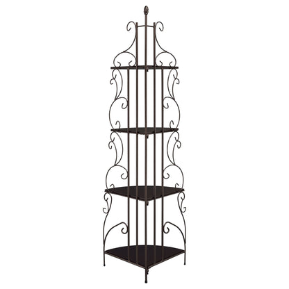 4 Shelf Corner Bookcase - Cappuccino