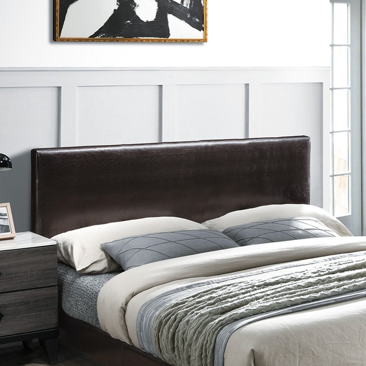 Upholstered Bed With Adjustable Headboard