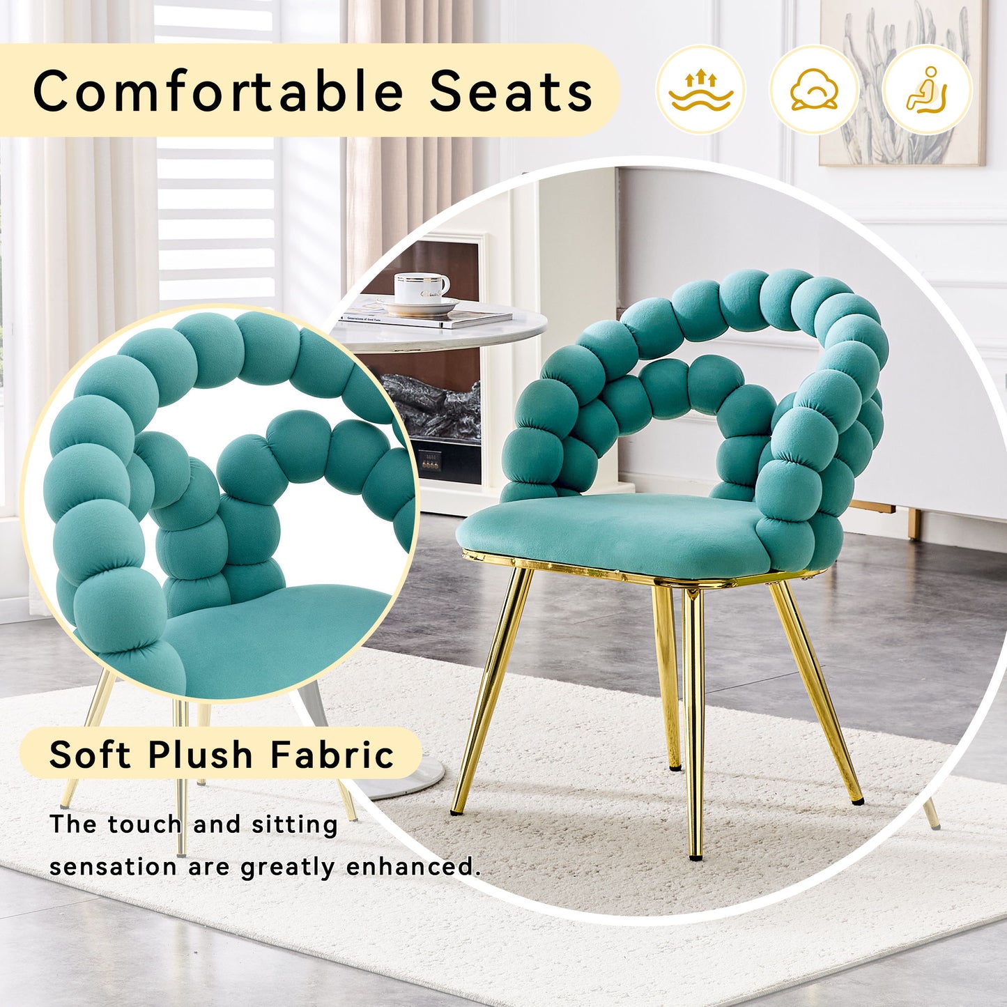 Puffy Bubble, Ball Chain Chairs For Dining Room