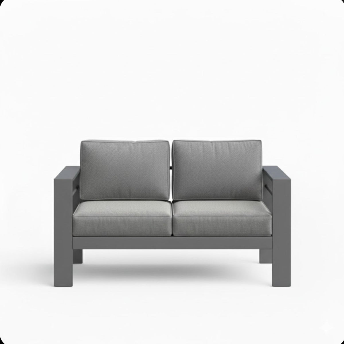 All-Weather Patio Loveseat With Thick Cushions