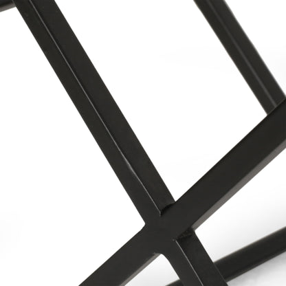 Modern Industrial Tabletop Wine Rack With 7 Bottle Holders - Black