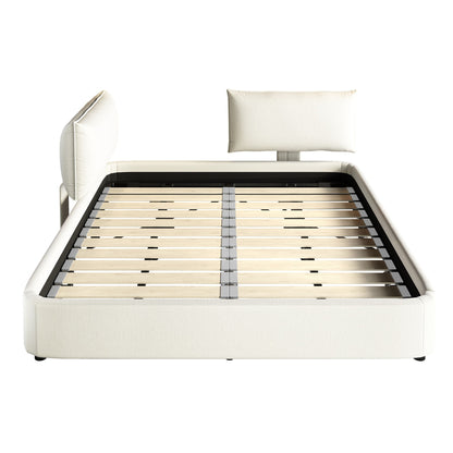 Cloud Bed Frame With Oversized Padded Movable Headboard