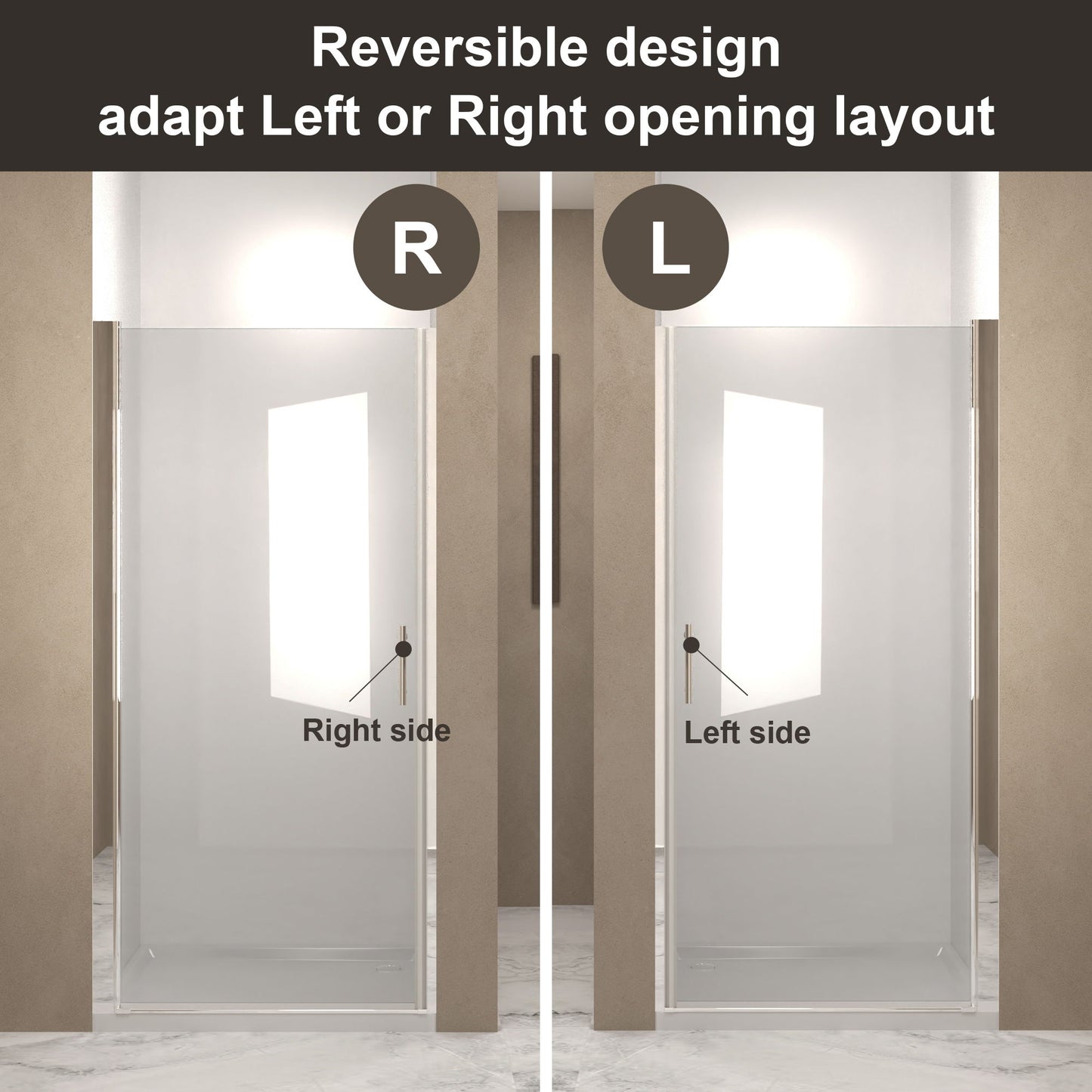 Shower Door With Glass And Explosion Proof Safety Film
