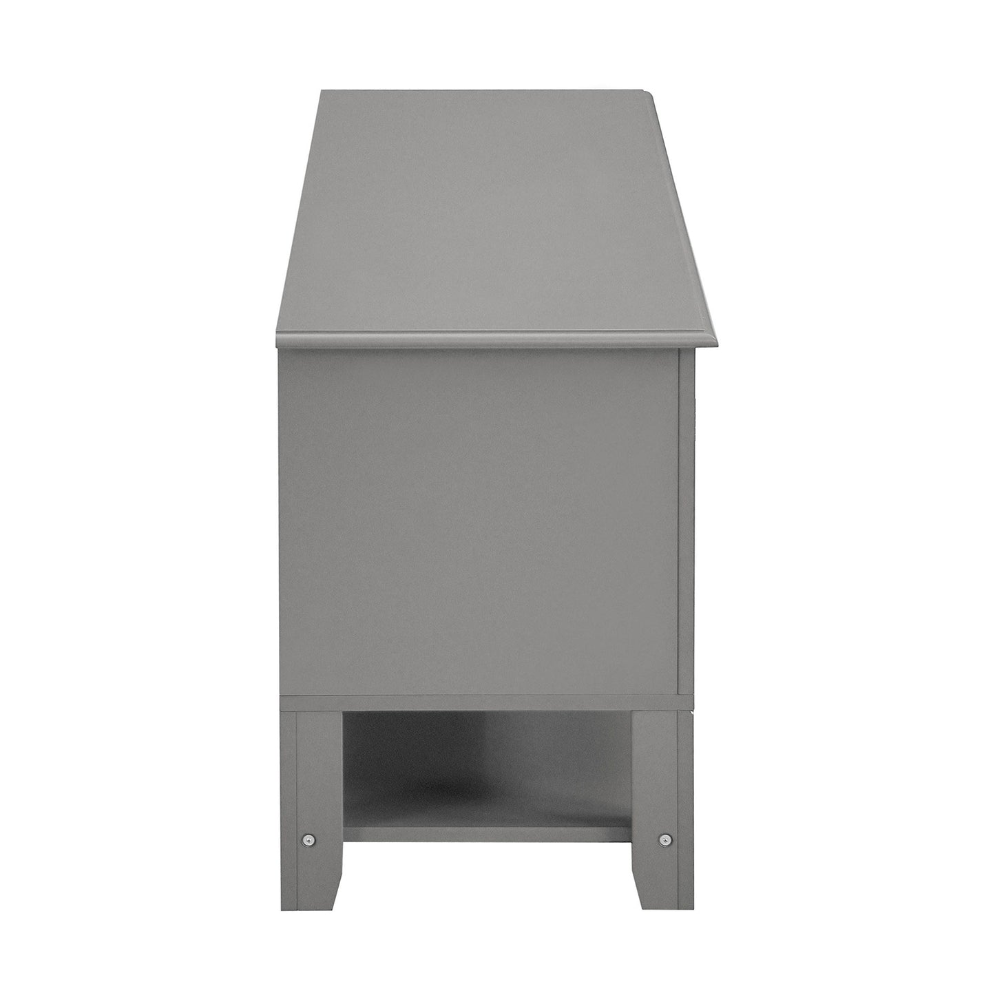 TV Stand, Entertainment Center With Dual Drawers And Hidden Storage, Cabinet With Soft Closing Doors And Sleek Panel Design