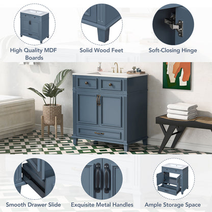 Bathroom Vanity With Sink, Storage Cabinet
